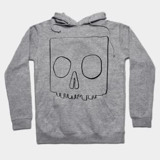 Hand-drawn square skull Hoodie